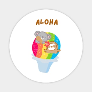 Aloha Rainbow Shave Ice Magnet